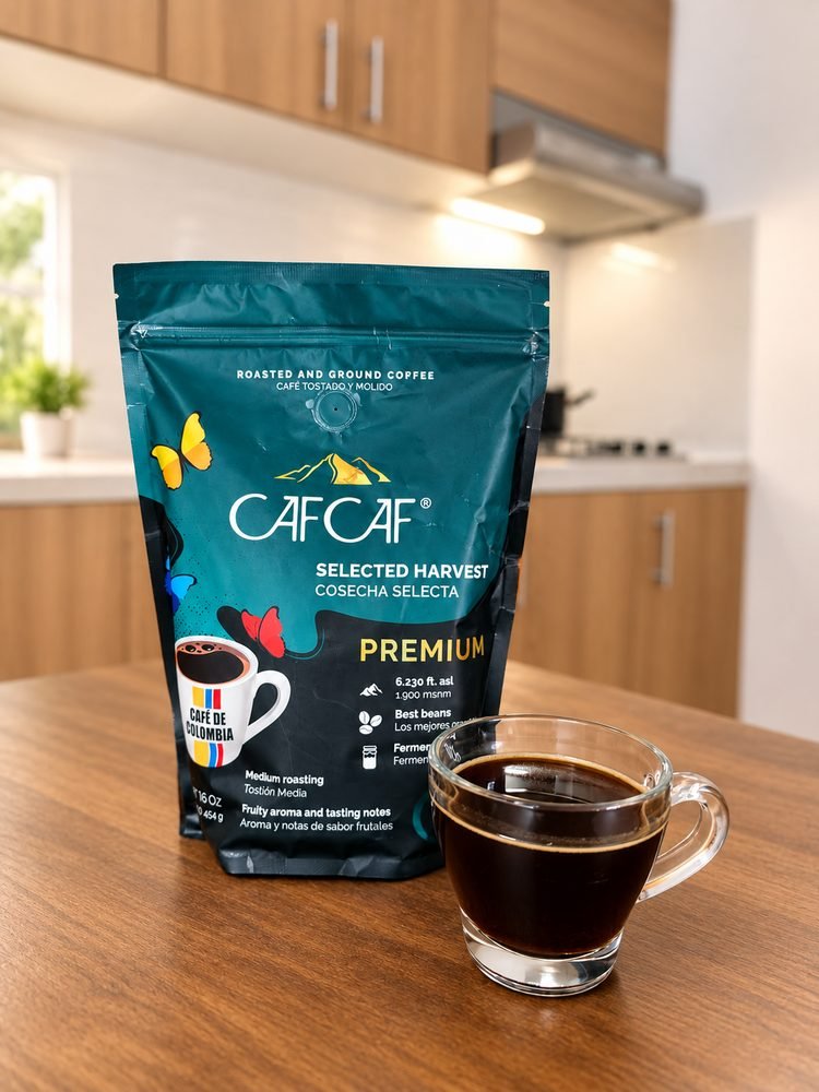 Café CAF CAF recién preparado en casa
